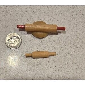 Vintage Mini Size Trinket Wooden Rolling Pins Set of 2 Cottagecore Grandmacore